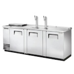 True TDD-4CT-S-HC - Club Top Draft Beer Cooler, (4) 1/2 keg, (3) solid doors, (2) columns with (1) faucet, stainless steel exterior